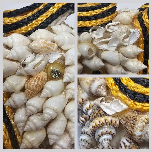 Sea Shell Encrusted Elephant Figurine Shell Covered Hand Made Statue Philippines - Picture 7 of 8